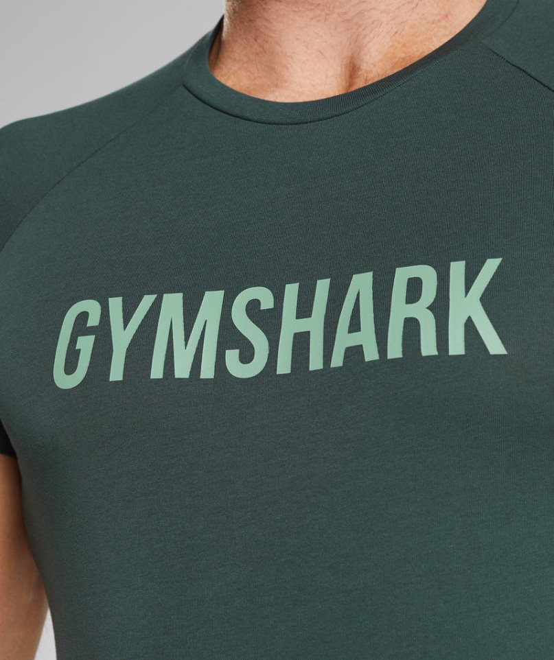 Koszulki Gymshark Apollo Męskie Zielone | PL 159DGQ